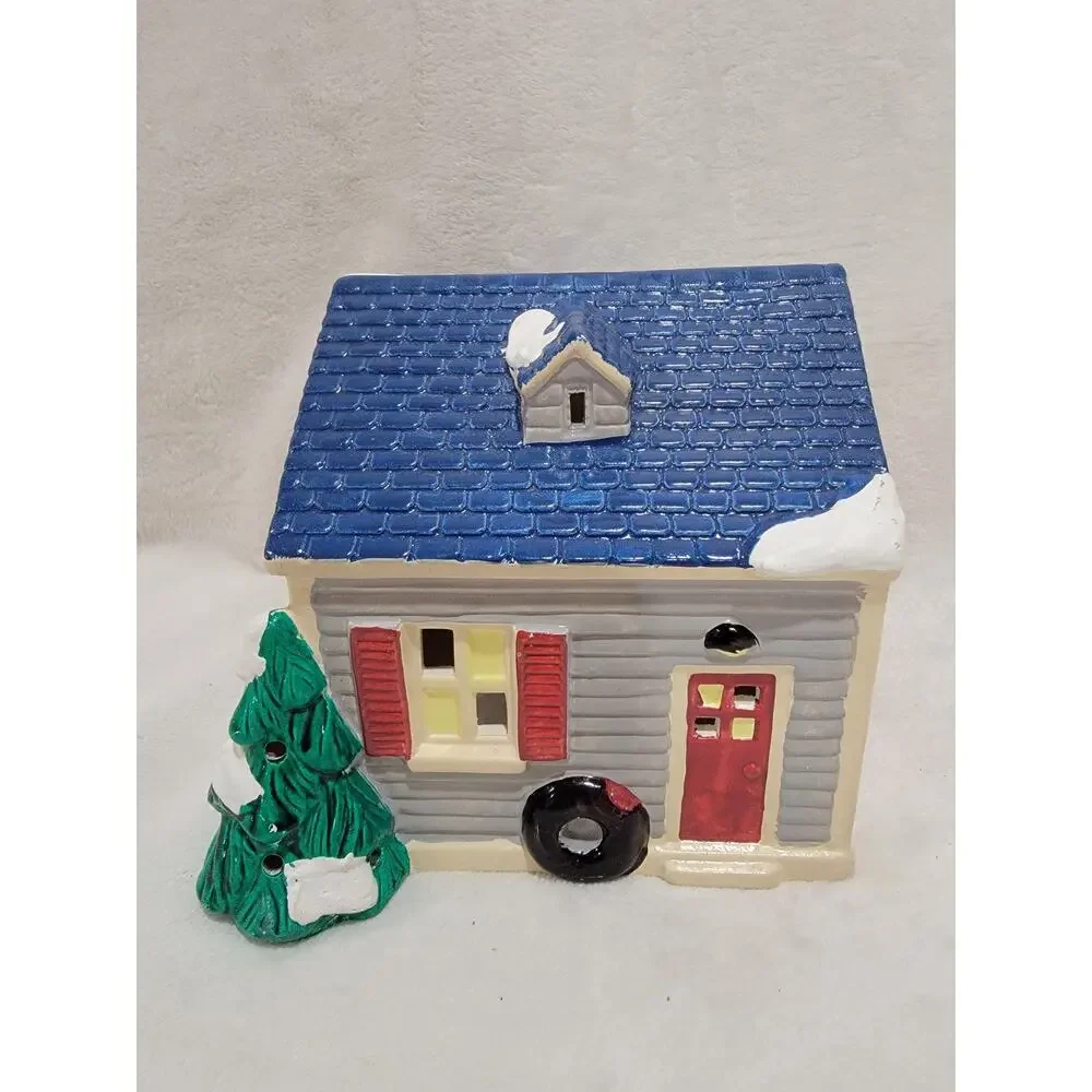Dept. 56 Single Car Garage #5125-0 Snow Village Handpainted Ceramic Acc. NO PLUG